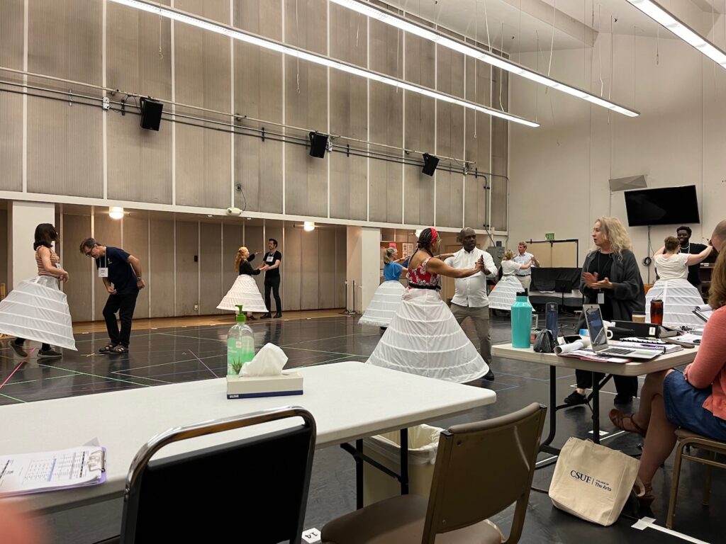 Kitty McNamee in rehearsal for LA Opera's "Romeo and Juliet"  - Photo courtesy of the artists.