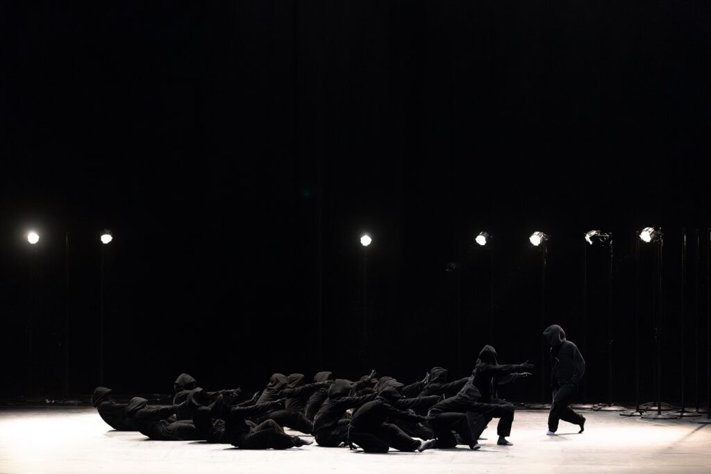 Artists of Ballet BC and Arts Umbrella Dance in "Frontier" by Crystal Pite - Photo by Luis Luque, Luque Photography.