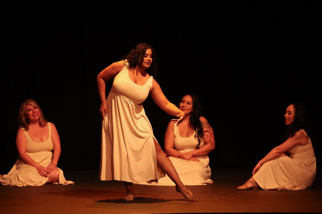 Awe and Wonder - Belen Garibaldi, Imari Rose, Preena Chand and Wendolin Ortiz in To Look, Feel, Be by Aubre Hill - Photo by Sarah Catania.