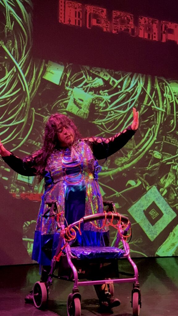 Void Decryption ERROR - Vanessa Hernández Cruz in "Rain Glass Vortex" - Photo by Patrick Kennelly.