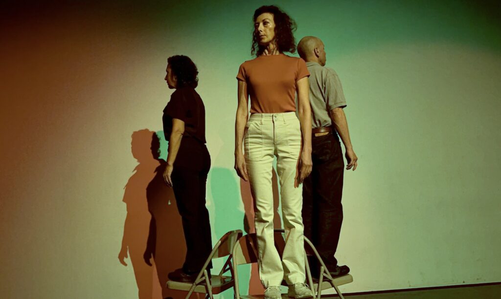 (L-R) Sarah Swenson, Alessia Patregnani, Jarred Cairns in Rudy Perez Retrospective - Photo by Patrick Kennelly.
