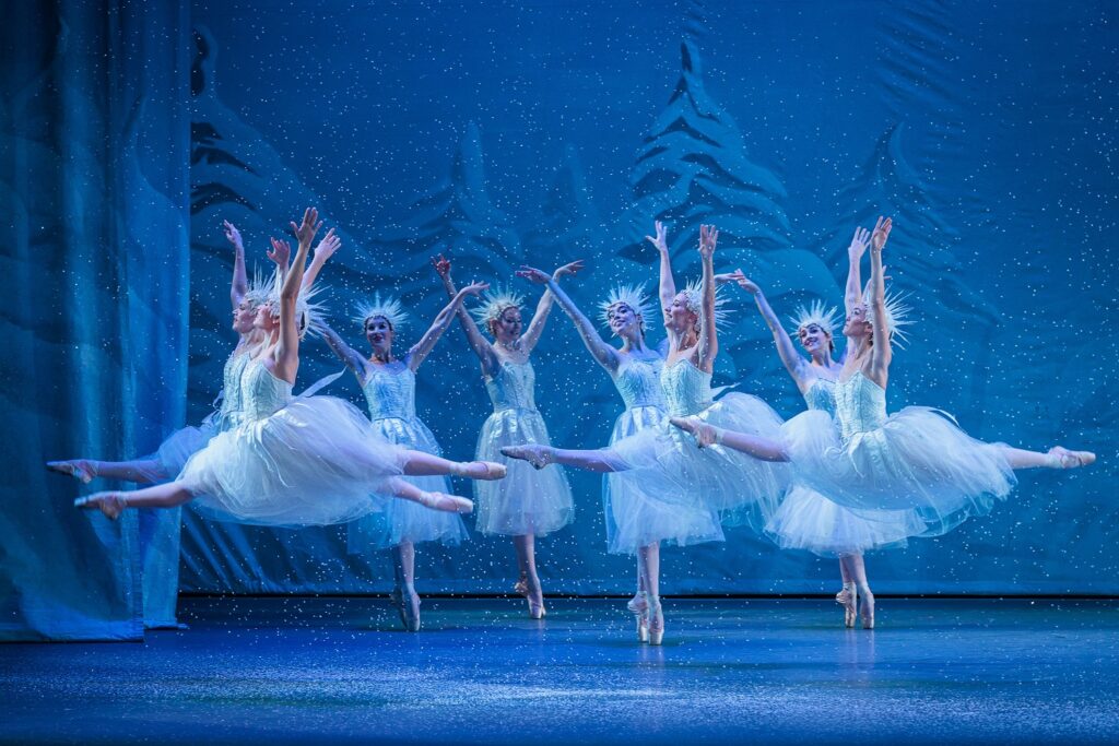 LAB's Snow Ensemble in Nutcracker - Photo by Reed Hutchinson.