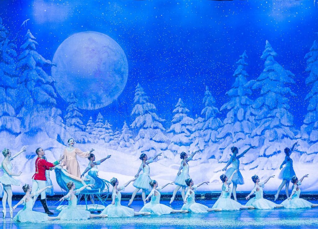 Inland Pacific Ballet - Snow Scene in "The Nutcracker" - Photo by E.Y. Yanagi.