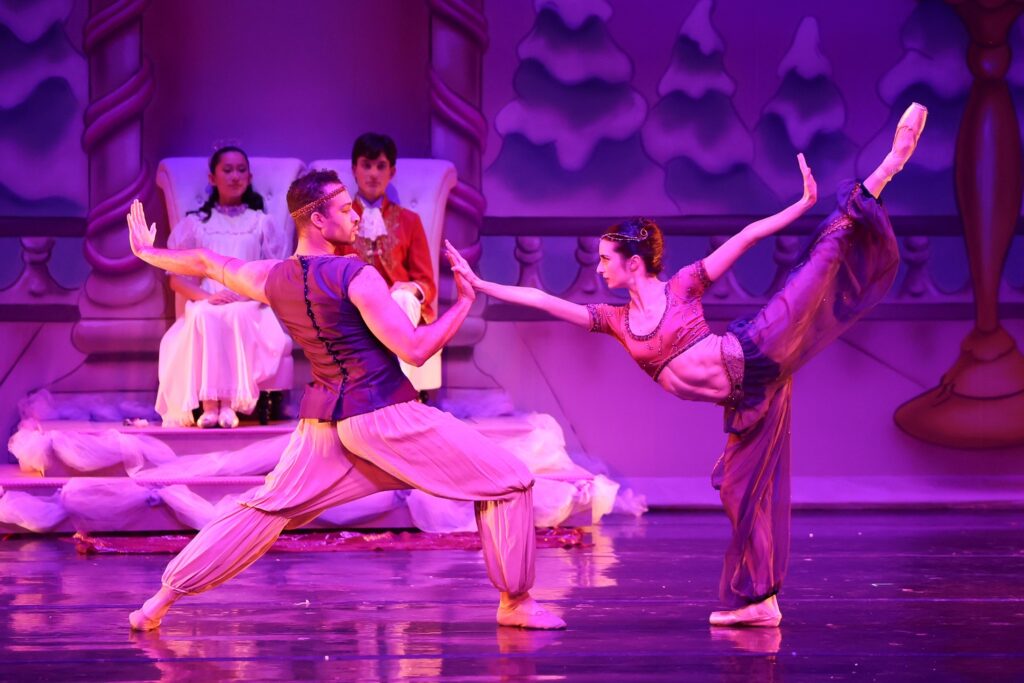 Westside Ballet - "The Nutcracker" - Adrian Blake Mitchell and Lucia Connolly in Arabian - Photo by Sarah Madison Photography.
