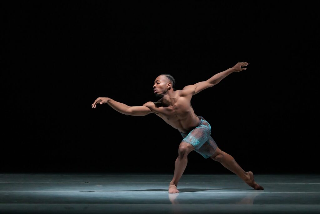 Josh Francique performs in Ode to Alice Coltrane at Yerba Buena Center for the Arts, photo by Chris Hardy.