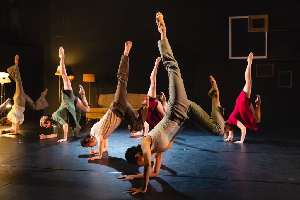 Members of Re: borN Interactive in Boroka Nagy's "HOME" - Photo by Skye Schmidt Vega.