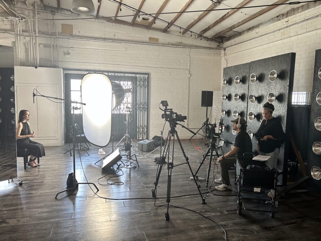 Behind the scenes filming with Marquee TV - Photo: Katrina Moran.