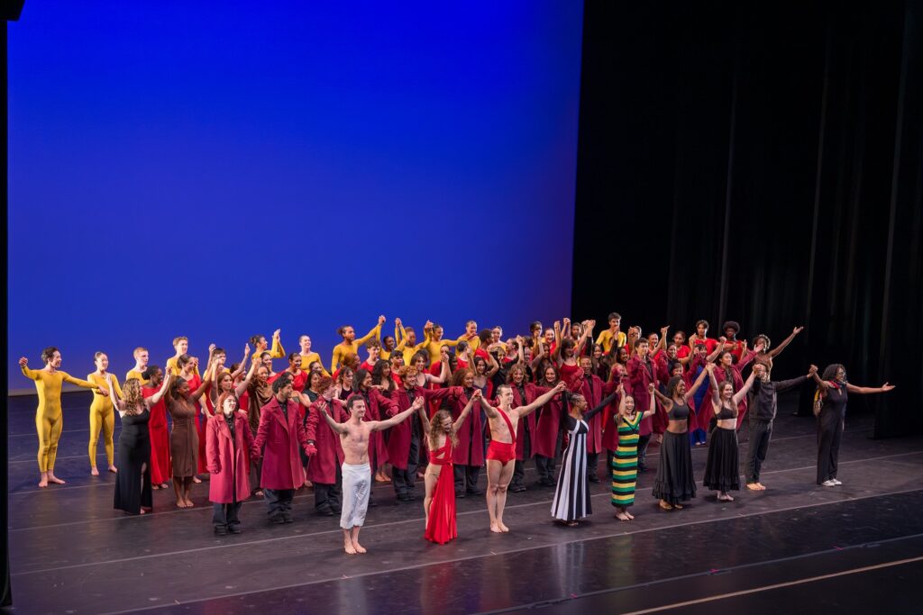 Cast of "LA Dances Graham100" - Dancers represent MGDC, Lula Washington Dance Theatre, USC Glorya Kaufman School of Dance, CSUN Dance, L.A. County High School - Photo by Luis Luque, Luque Photography.