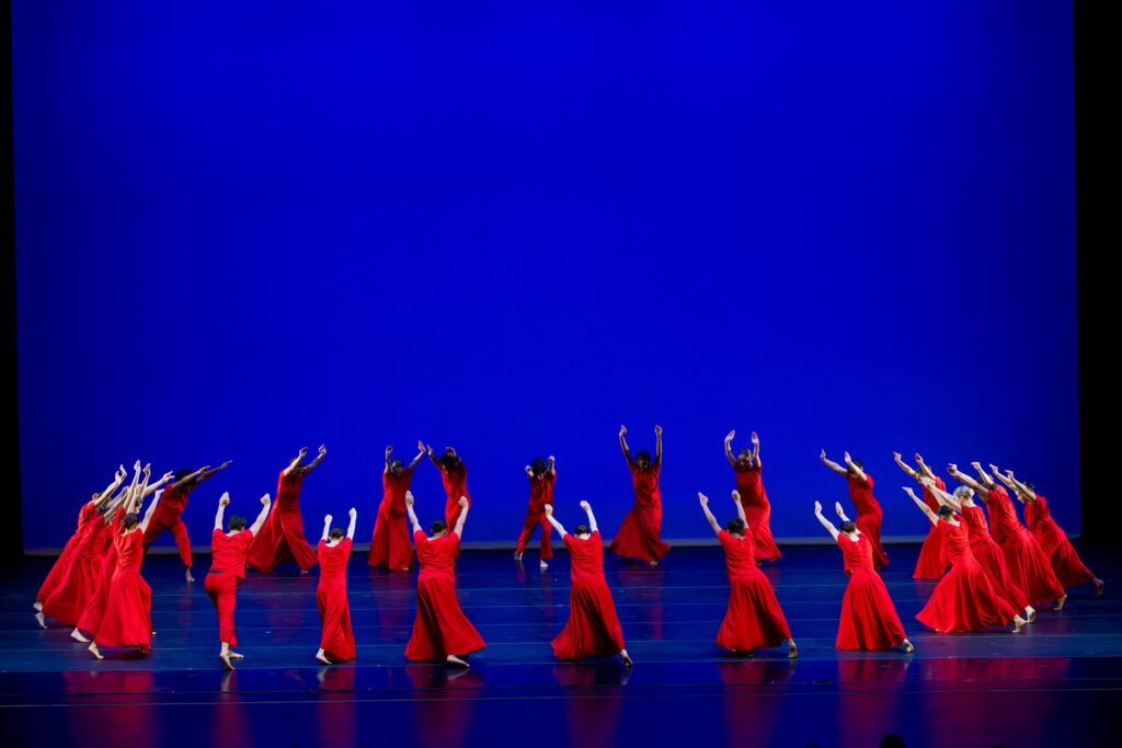 Los Angeles County High School for the Arts Dance Department performs Martha Graham's "Panorama" April 26, 2025 for The Soraya's "LA Dances Graham100" - Photo by Luis Luque, Luque Photography
