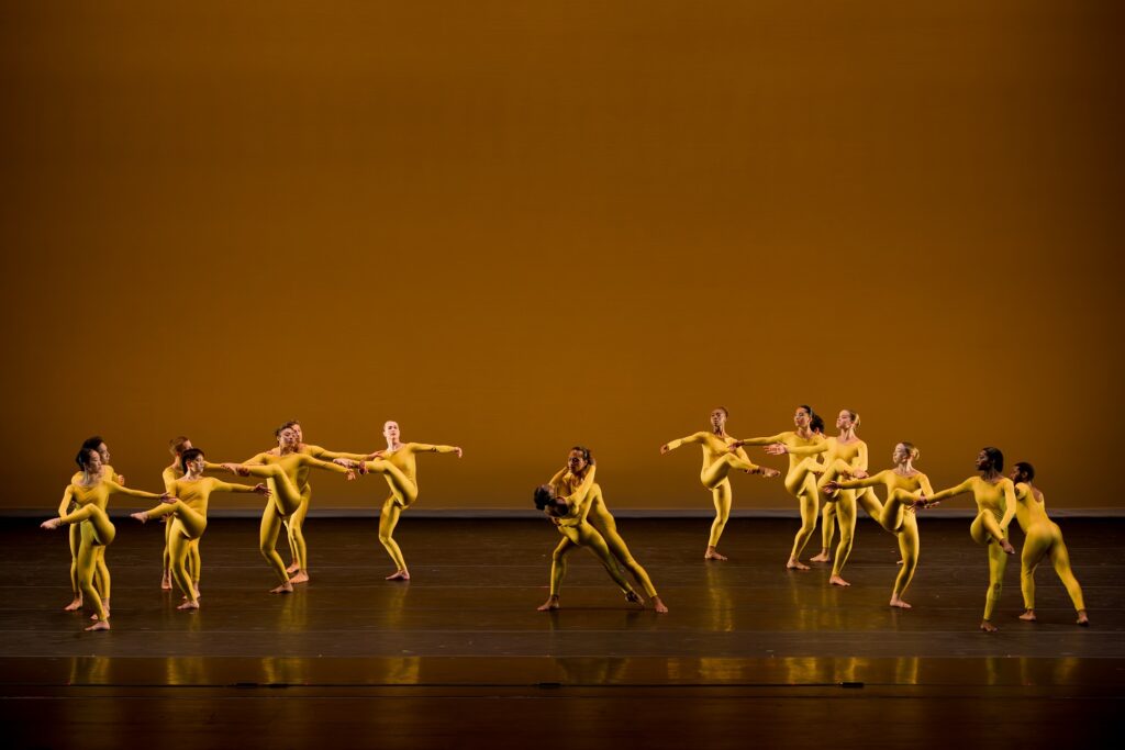 USC Glorya Kaufman School of Dance performs Martha Graham's "Ritual to the Sun" April 26, 2025 for The Soraya's "LA Dances Graham100" - Photo by Luis Luque, Luque Photography.