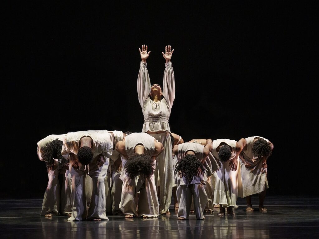 Alvin Ailey American Dance Theater in Matthew Rushing's "Sacred Songs" - Photo by Paul Kolnik.