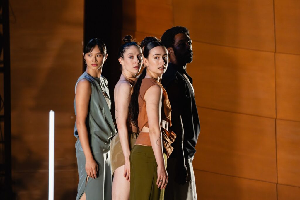 Benjamin Millipied's "Rituel" with the LA Phil - Dancers: Hope Spears, Daphne Fernberger, Audrey Sides, Jeremy Coachman - Photo by Farah Sosa, provided courtesy of the LA Phil. L.A. Dance Project.