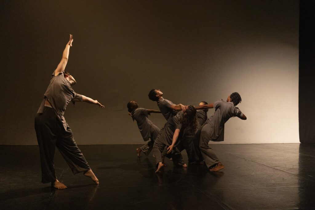 LADF - Rebecca Lee, Bryan Burns, Arturo Gonzales, Denali Huff, Jolyn Lambey, Raven Smith in "Black Ice" by Deborah Brockus - Photo by Don Q. Hannah.