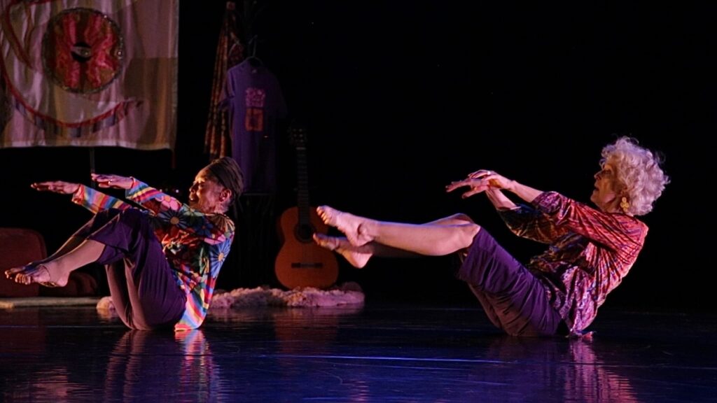 NEDT Bound - (L-R) Cheryl Banks-Smith, Nancy Evans Doede in their "Parallel Universe" - Photo by Sadie Browne.