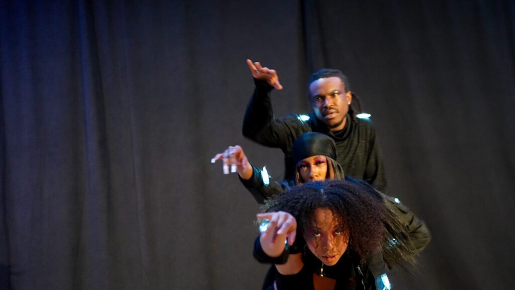 BlakTinx Dance Festival - Sasha Rivero, Tatiana Wilkins, David Williams in "Tethered" by Luckie - Photo by Lena Elgabalawy.