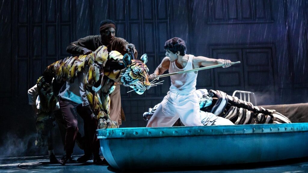 Ahmanson Theatre - (L-R) Anna Leigh Gortner, Shiloh Goodin, Toussaint Jeanlouis, Taha Mandviwala in the national tour of "Life of Pi" - Photo by Evan Zimmerman.