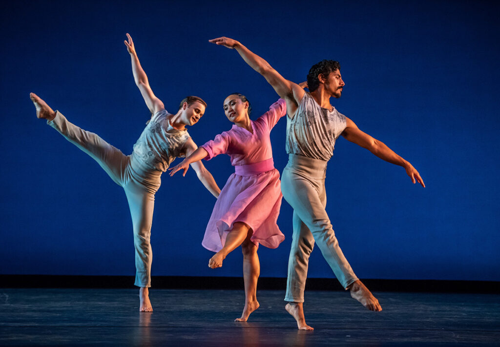 Mark Morris Dance Group - Dallas McMurray, Mica Bernas, Domingo Estrada in "Trout" - Photo courtesy of MMDG.