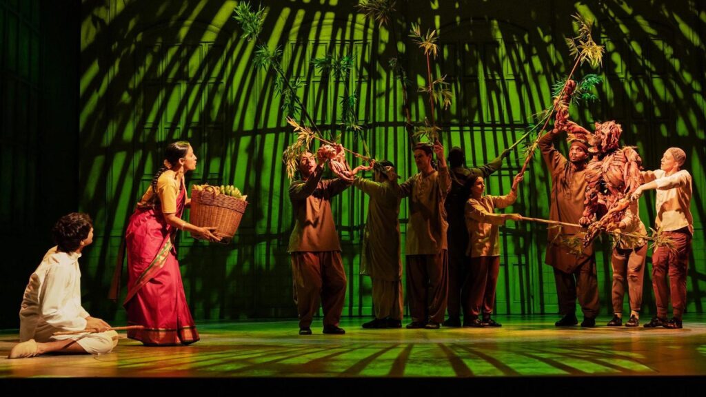 The national tour cast of "Life of Pi" - Ahmanson Theatre - Photo by Evan Zimmerman.