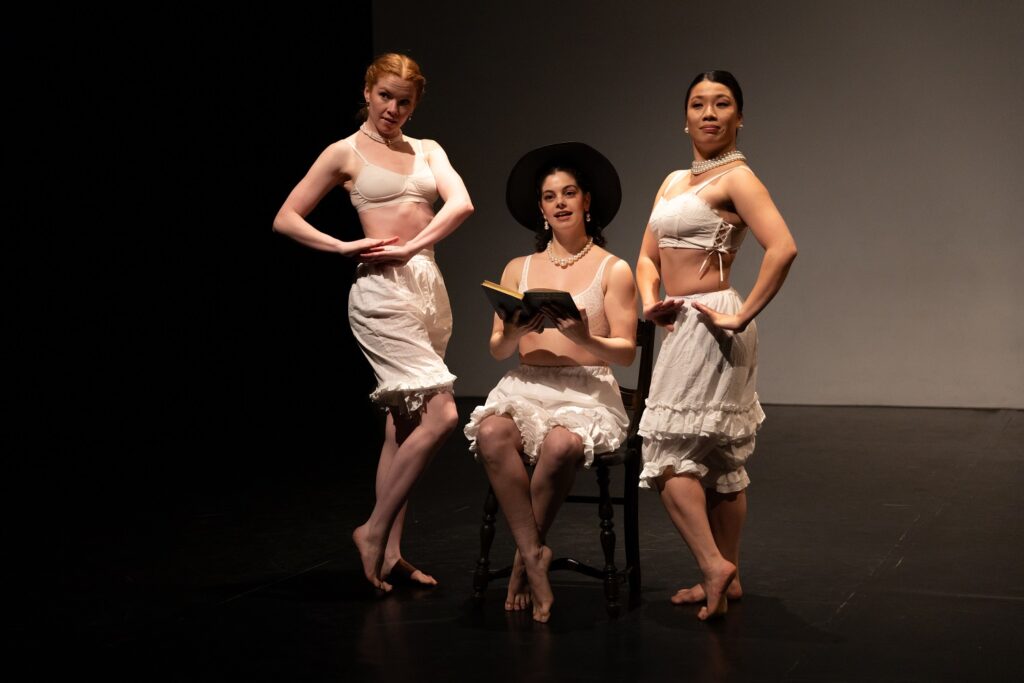 LADF 2025 - Lydia McDonald, Stephanie Mizrahi, Mizuki Sako in "VULGAR" by Stephanie Mizrahi - Photo by Denise Leitner.