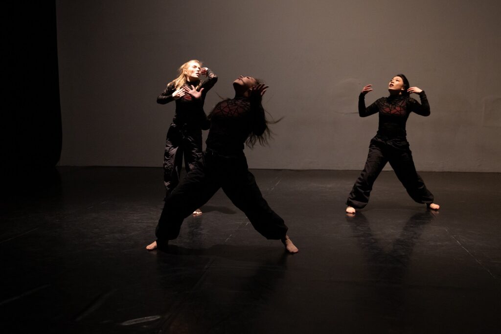 LADF 2025 - Abby Chuah, Mizuki Sako, and Elsie Neilson in "What Lies Beneath" by Elsie Neilson - Photo by Denise Leitner.