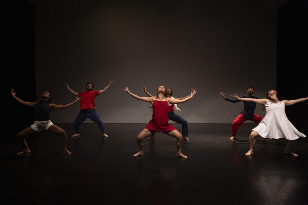 Brockus MATCH Residency - Brian Burns, Arturo Gonzalez, Denali Huff, Rebecca Lee, Jolyn Lambey, and Raven Smith in "American Dream" by Deborah Brockus - Photo by Don Hannah.