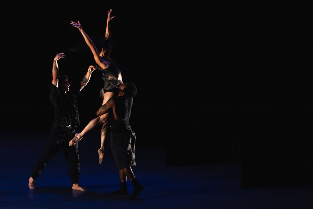 LADP - Lorrin Brubaker, Hope Spears and Jeremy Coachman in "Triade" by Benjamin Millepied - Photo by Skye Schmidt Varga.