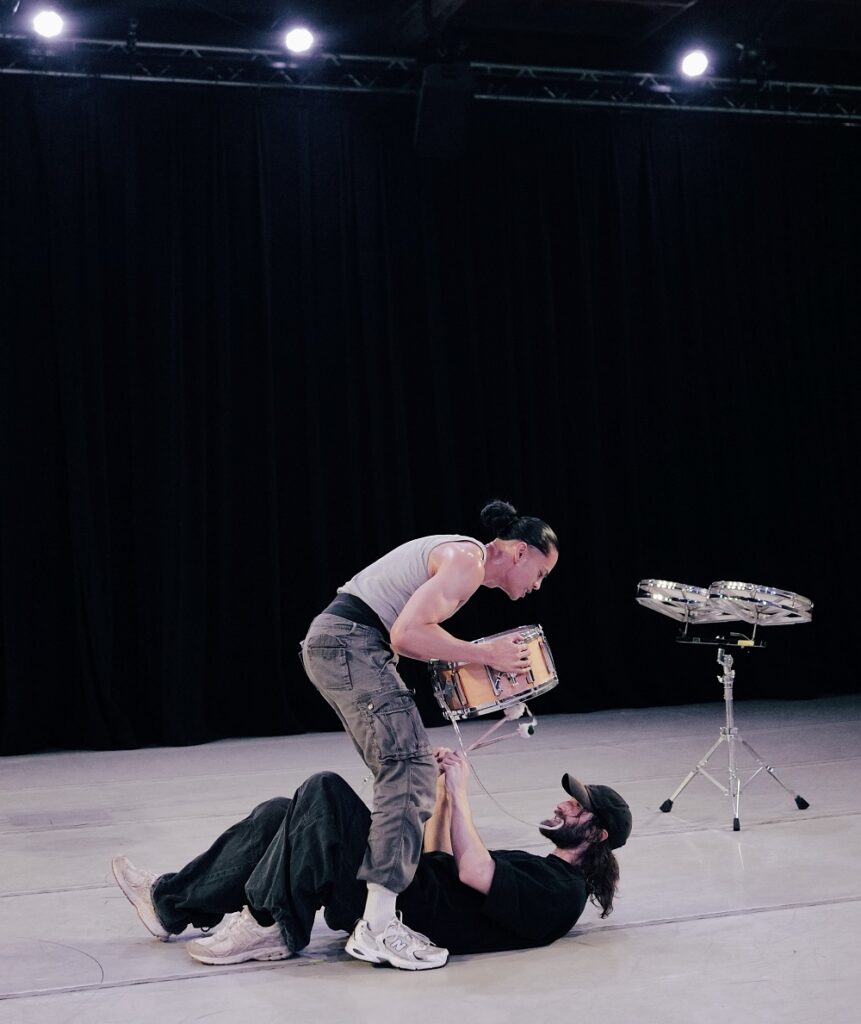 Jobel Medina and Elliott L. Sellers in "IMMDED IMGEWDL - Photo by Joy Isabella Brown.