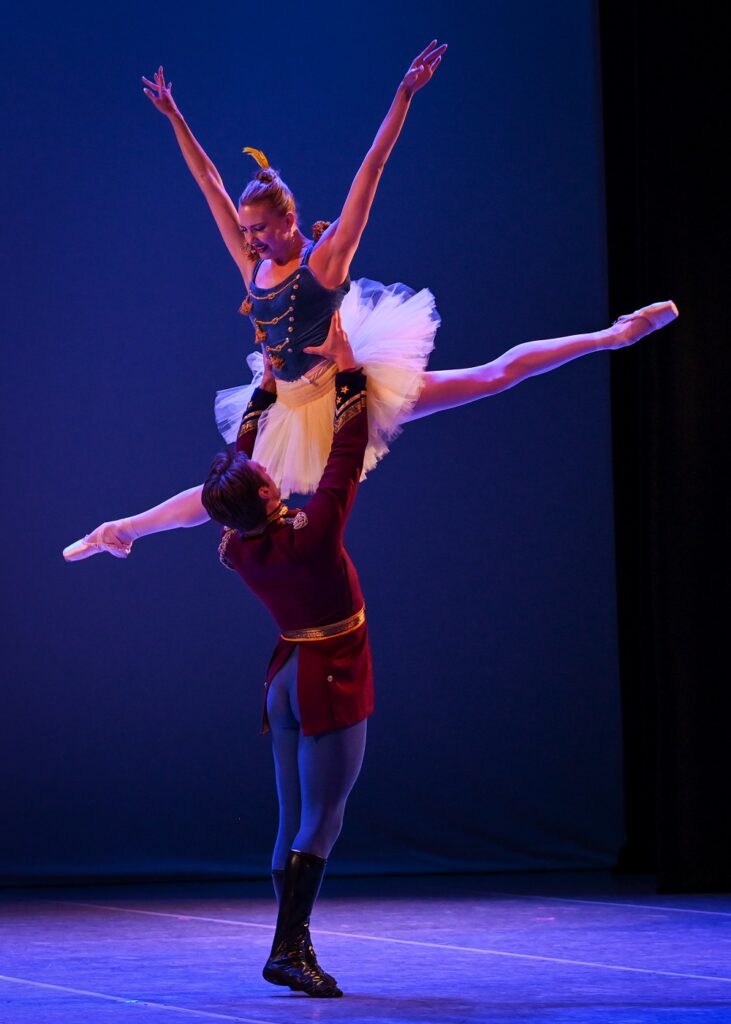 Ballet Project OC - Madeline Houk and Robert Fulton in George Balanchine's "Stars and Stripes Pas De Deux", staged by Zippora Karz - Photo by Jack and Kathleen Hartin.