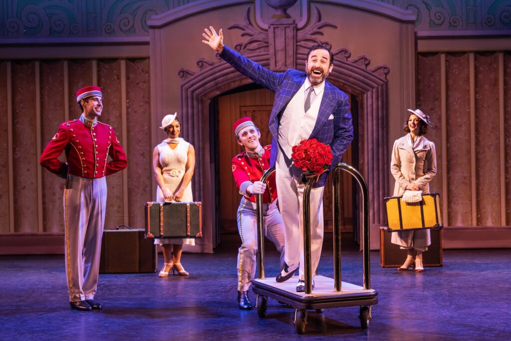 Edward Juvier (Osgood) and the First National Touring Company in SOME LIKE IT HOT - Photo by Matthew Murphy. 