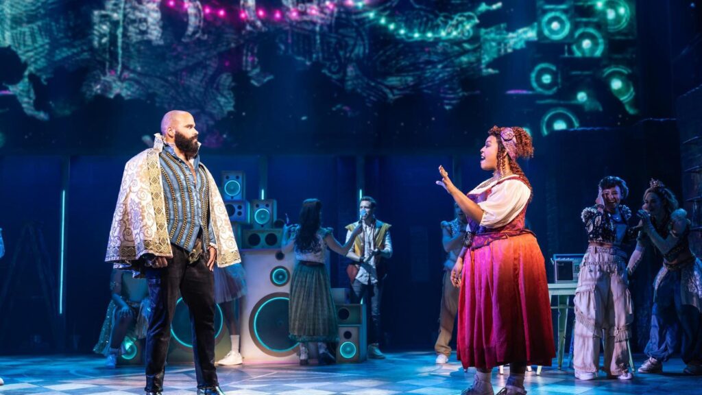 Paul Jordan Jansen and Kathryn Allison in the North American tour of "& Juliet" - Photo by Matthew Murphy.