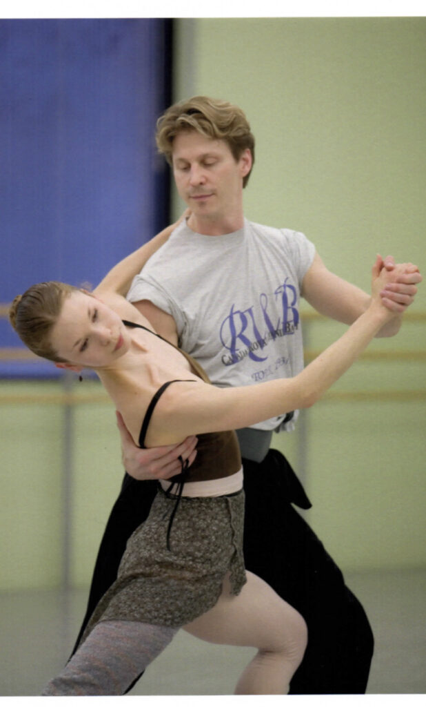 Oregon Ballet Theatre - Gavin Larsen in rehearsal with Paul Destrooper - Photo by Blaine Covert.