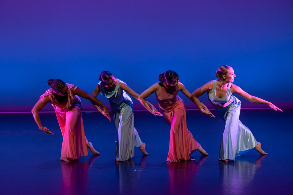 Katelyn Potyondy, Madelyn Downs, Marin Asano, Brandy Factory in "Beyond the River" by Nannette Brodie - Photo by Colin Harabedian Movingmedia.