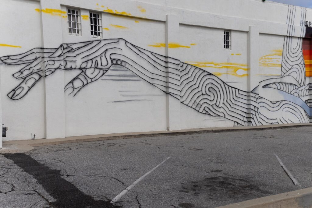 Mural of Misty Copland in progress - Photo by Lex Motley.