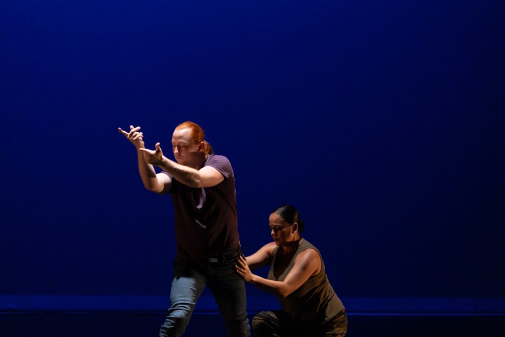 Matt Reiner and Erica Villalpando in "Report to Base at 06:00" from EVERY SOLDIER HAS A STORY - Photo by Colin Harabedian Movingmedia.