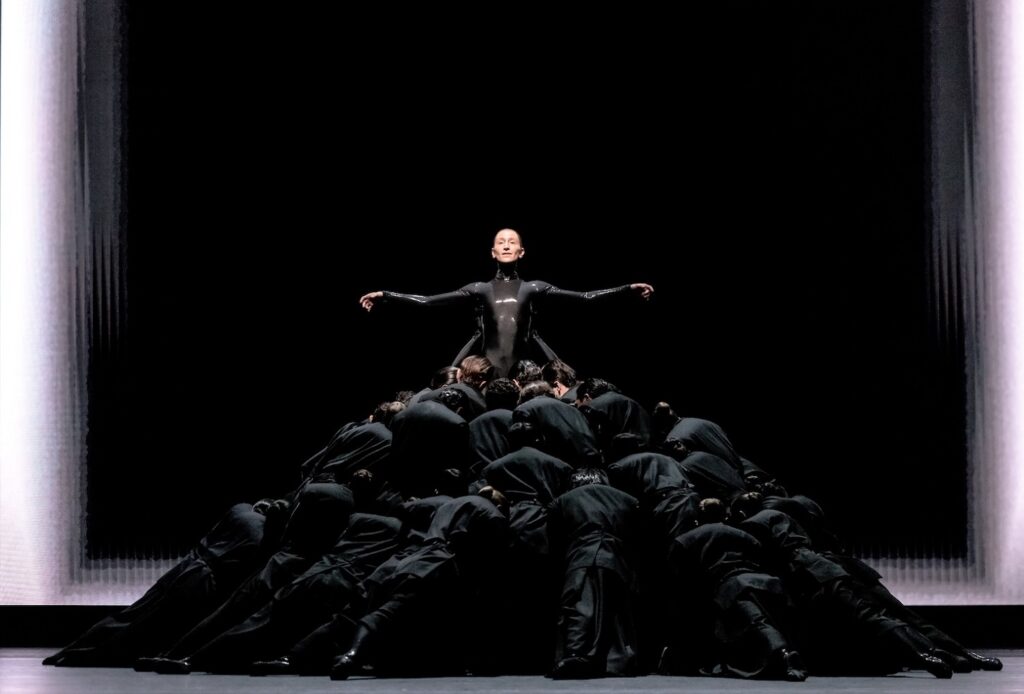 Jennifer Stahl and San Francisco Ballet in Aszure Barton and Sam Shepherd’s “Mere Mortals”  - Photo by Chris Hardy.