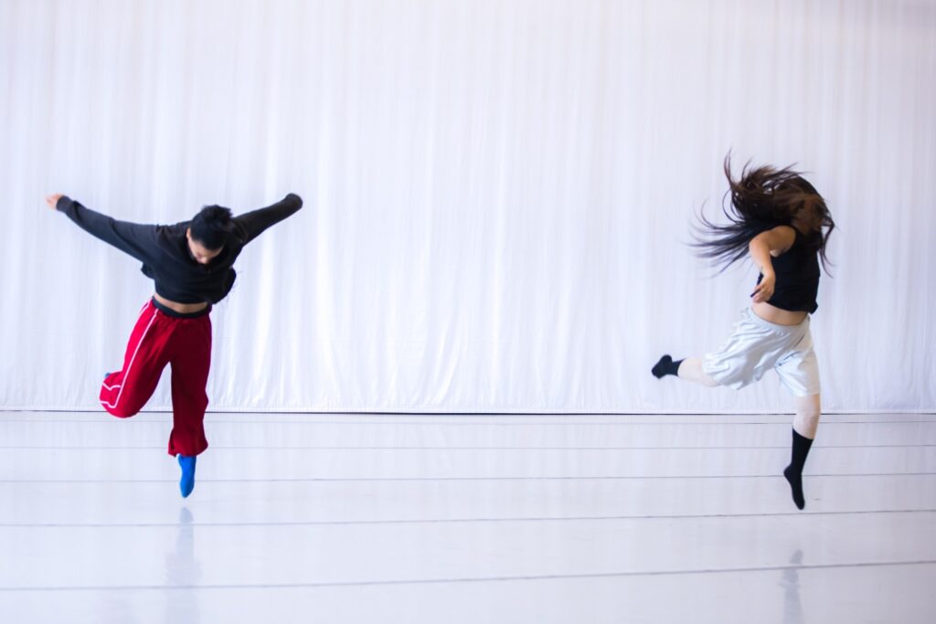 Dancers in rehearsal for Rosalynde LeBlanc's "WomanLand" - Photo by Skye Varga for L.A. Dance Project Launch: LA 25.