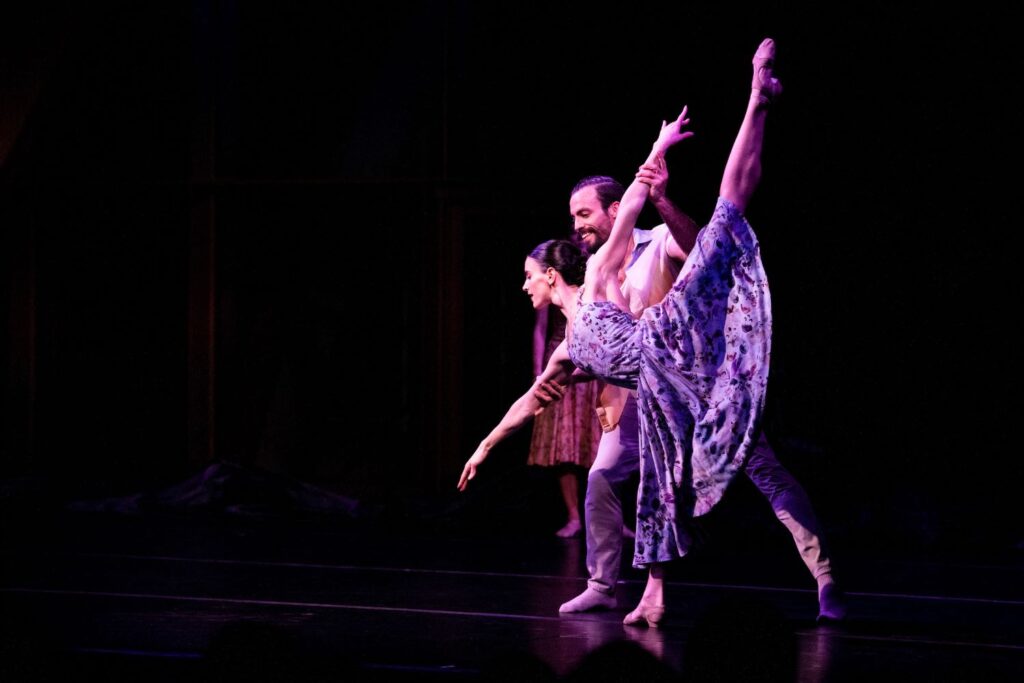 Katie Garcia and Joan Rodriguez of BODYTRAFFIC in "Blue Until June" choreography by Trey McIntyre - Photo by Timothy Norris.