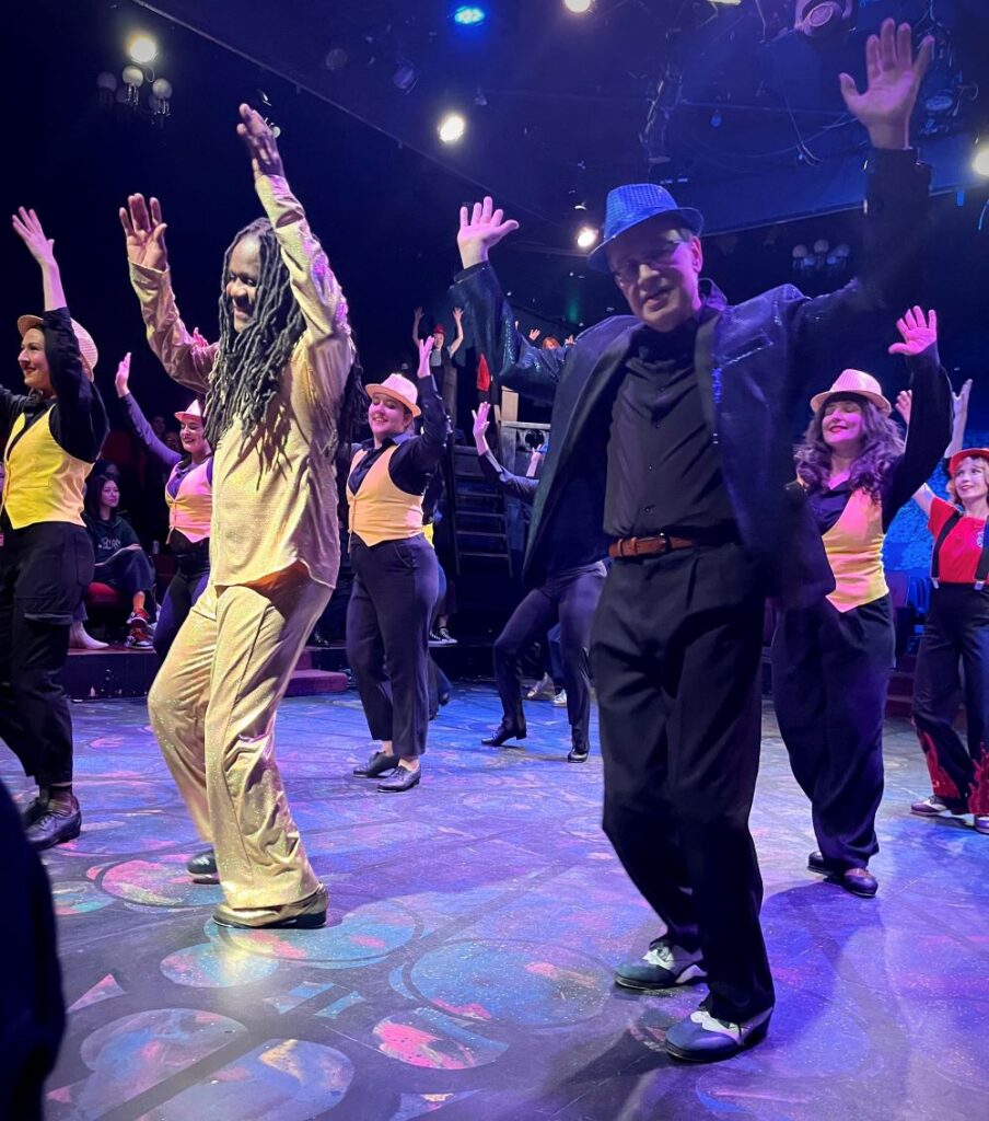 Reggio McLaughlin, Howard Blume, and The Tapitalists in "A Tap of the Creature's Curse" - Photo courtesy of The Tapitalists Dance Company.