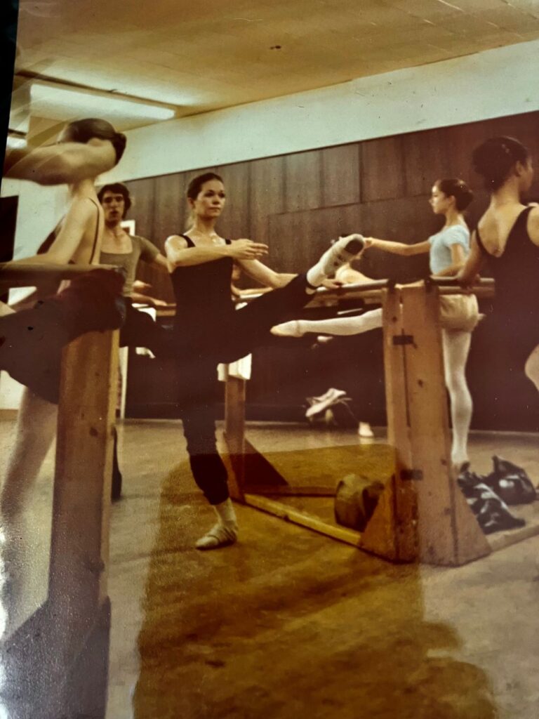 Emily Sayre Smith in ballet class - Photo courtesy of the artist.