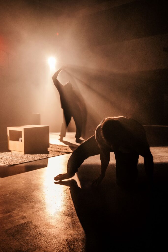L-R Marlon Alexander Vargas and Alex Hernandez in "littleboy/littleman" - Photo by Jeff Lorch.