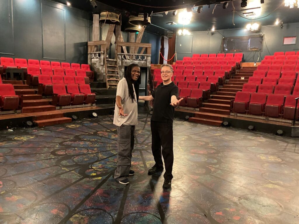 L-R Reggio McLaughlin and Howard Blume at the Nocturne Theatre - Photo courtesy of The Tapitalists Dance Company.