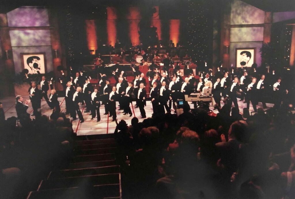 Anita Mann performing on the Jerry Lewis Muscular Dystrophy Association television marathon - Photo courtesy of Anita Mann Productions.