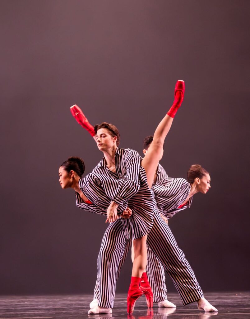 Pacific Northwest Ballet company dancers in Twyla Tharp’s In the Upper Room - Photo by Angela Sterling.