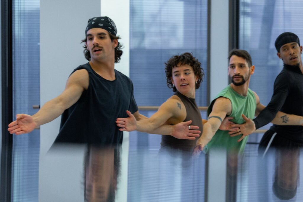 BODYTRAFFIC in rehearsal of Trey McIntyre's "Secret Goodbye" - Photo by Trey McIntyre.