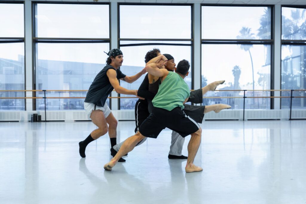 BODYTRAFFIC in rehearsal of Trey McIntyre's "Secret Goodbye" - Photo by Trey McIntyre.