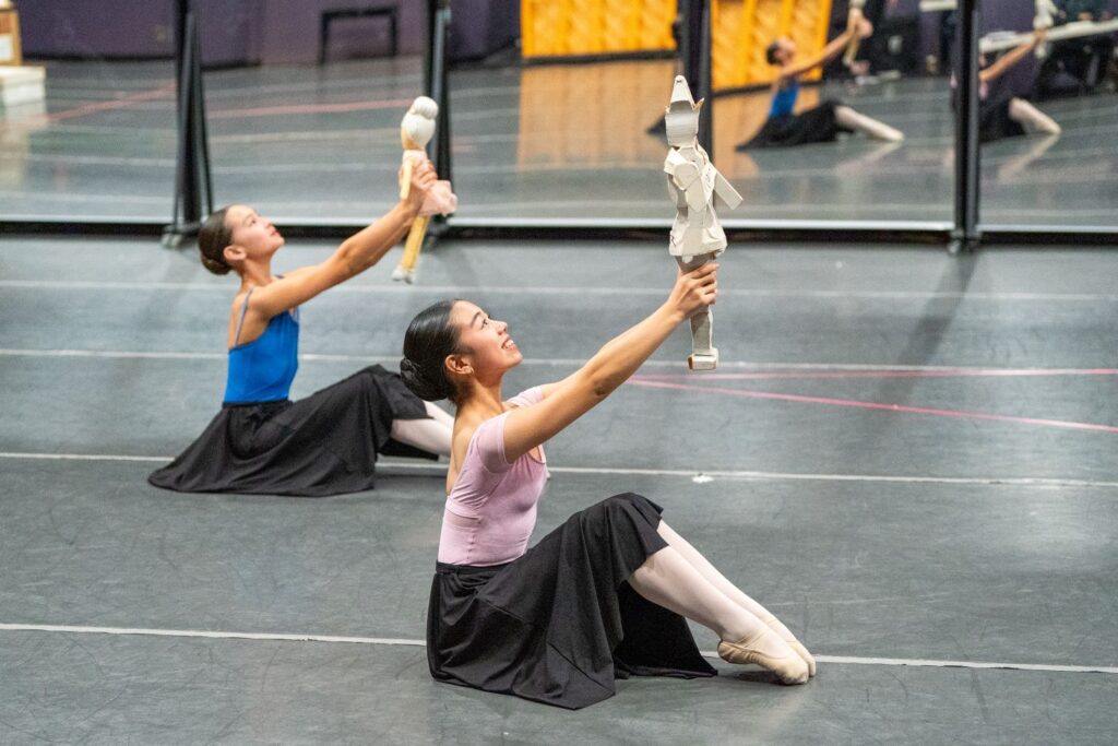 ABT William J. Gillespie Dance School (L-R) Savannah Koch (alternate) and Sakura Kimura as Young Clara in Rehearsal for "The Nutcracker for Kids" choreography by Susan Cooke - Photos by Scott Smeltzer.