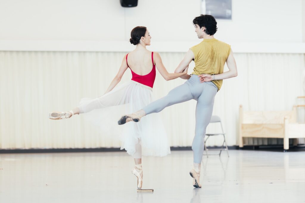 Katherine Barkman and Joseph Walsh rehearsing - Photo by Lindsey Rallo.