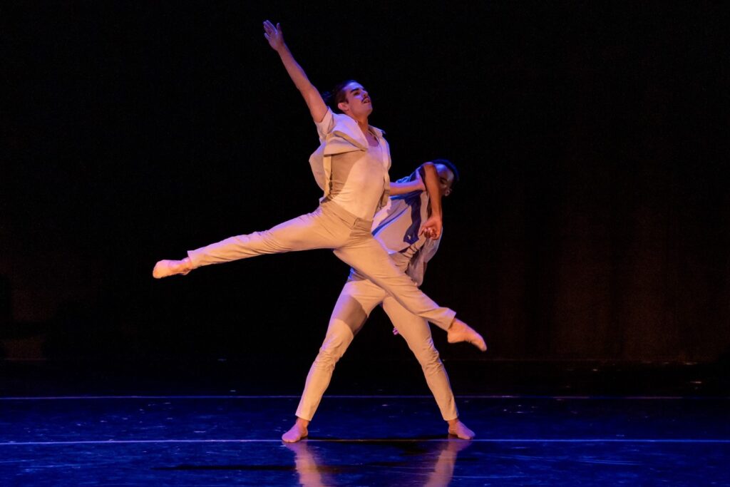 BODYTRAFFIC's Chandler Davidson and Brenan Gonzalez performing Trey McIntyre's "Blue Until June" - Photo by Cheryl Mann.