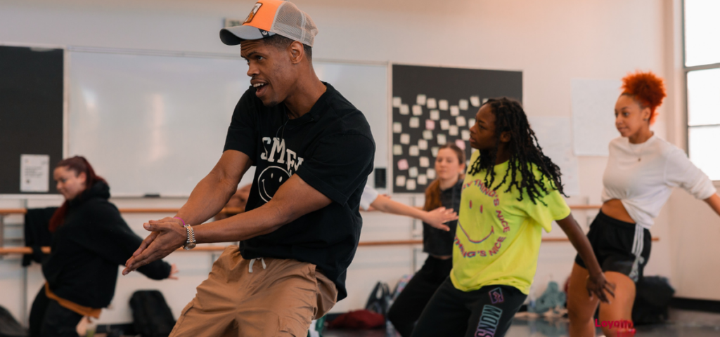Class with choreographer Phil Wright - Photo courtesy of LMU.