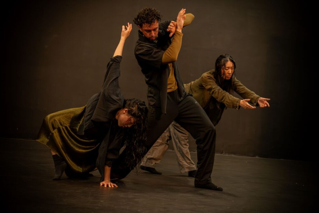 Dance at the Odyssey - Maya Peterson, Tyler Law, and Simon Chernow in "Default:Joy" by Marianna Varviani - Photo by Preston Project.